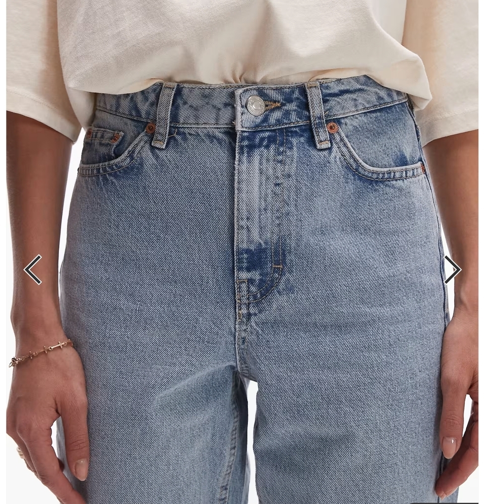 Topshop Women's Mom Jeans In Bleach Finish ~ Size 26 X 30 - Picture 11 of 11